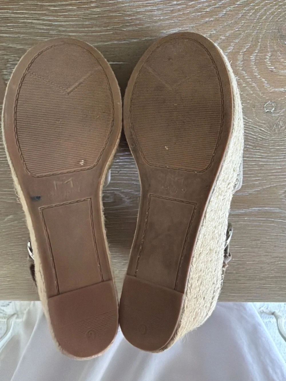 Marc Fischer taupe suede espadrilles size 9